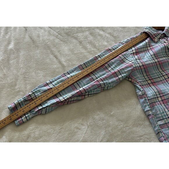 Brooks Brothers Mens Medium All Irish Linen Button Down Shirt Pastel Plaid - Picture 10 of 12